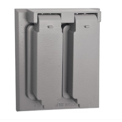 LEVITON PLACA P/CONTACTO DUPLEX P/INTEMPERIE HORIZONTAL A P/AGUA
