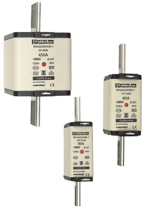 FERRAZ FUSIBLE NH 500V 80AMP C/INDICADOR NH000GL50V80