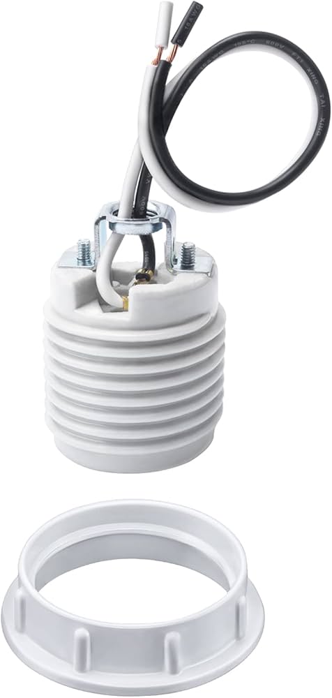 PORTALAMPARA CON BASE COLOR BLANCO