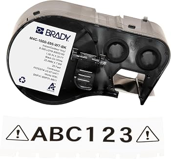 BRADY LABEL 1 IN W X 25 FT LNG WHITE