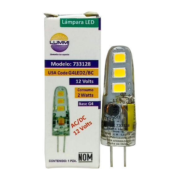 LUMI FOCO CACAHUATE 2W 12V 2700K G4