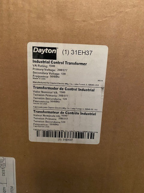 TRANSFORMADOR DE CONTROL 1500 VA
