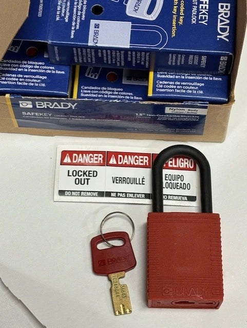 BRADY CANDADO DE SEGURIDAD ARGOLLA DE ACERO AZUL