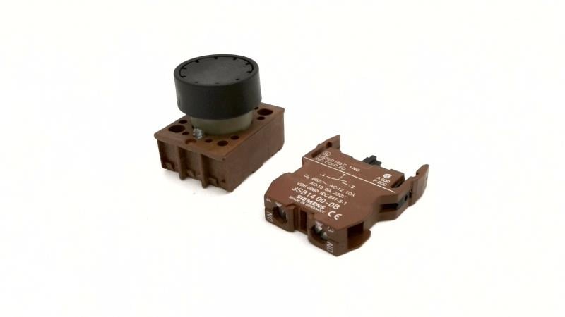 SIEMENS 3SB3 BOTON PULSADOR ILUMINADO NEGRO 6600V 22MM
