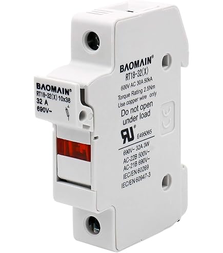 BUSS PORTAFUSIBLE 600V 30A MONTAJE RIEL DIN