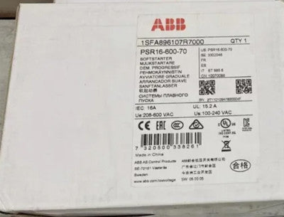 ABB 1SFA896107R7000 ARRANCADOR SUAVE 16A PSR16-600-70