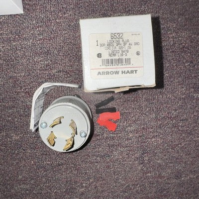 ARROW PLUG PIN 3P4W 30AMP 480V