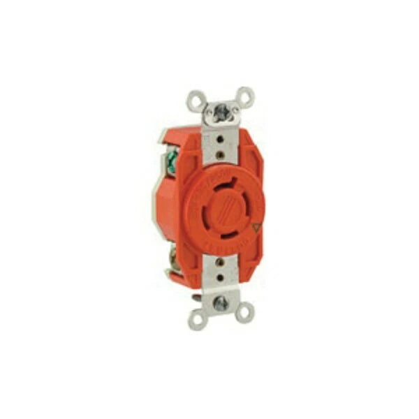 HUBBELL SGL RCPT IND 20A 250V 6-20R IV MARFIL
