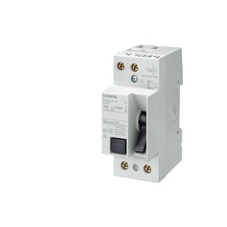 SIEMENS INTERRUPTOR DIFERENCIAL TIPO A 2P 40A  100 mA Un AC: 230V