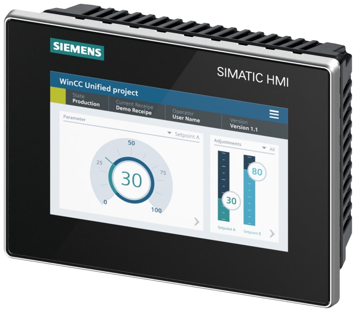 SIEMENS SIMATIC MTP700 UNIFIED COMFORT 7" PROFINET