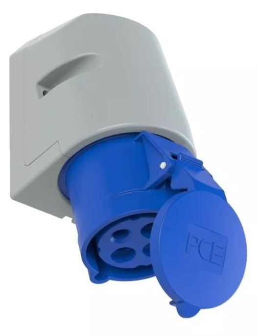 PCE BASE MURAL 3P+T 9H 32A 230V IP44 AZUL