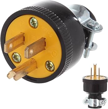 EAGLE CLAVIJA DE HULE CON ABRAZADERA 15A 125V NEGR