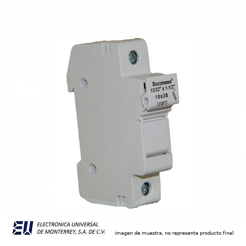 BUSS PORTAFUSIBLE MODULAR P/10X38MM 3P 30A 600V C/INDICADOR