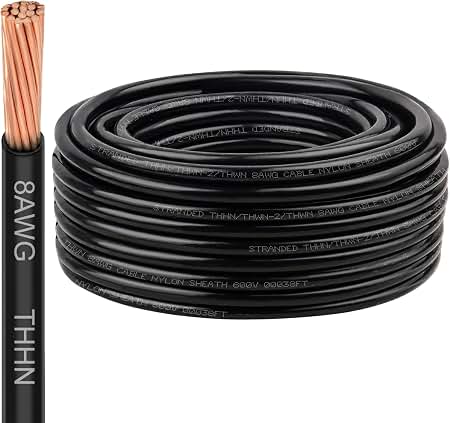 VIAKON CABLE NYLON 8 AWG NEGRO