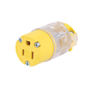 ARROW LIGHTED CONN 15A 125V 2P3W STR RN