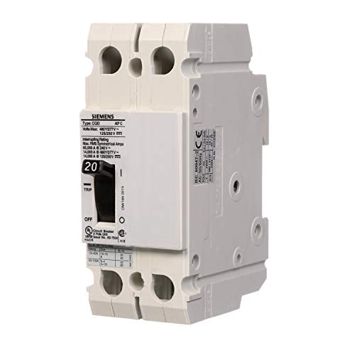 SIEMENS INTERRUPTOR CQD 2P20A 480/277V 14KA DIN