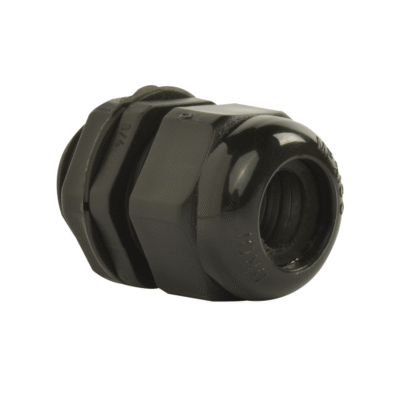 ANCLO CONECTOR GLANDULA C/CONTRATUERCA PLASTICO 3/4 IN (19MM)