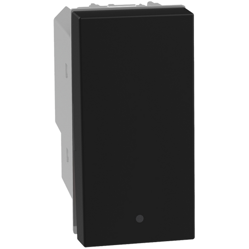 ROYER INTERRUPTOR LED SENCILLO 15A 127V  NEGRO MATE