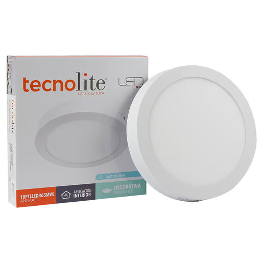 TECNOLITE PLAFON REDONDO LED 18W 100/240V 6500K BCO