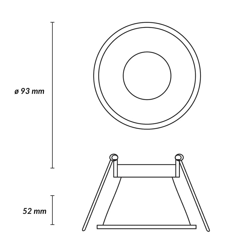 ESTEVEZ DOMUS PLASTIK GX5.3/GU10 MR16 DOWNLIGHT NEGRO
