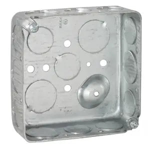 HUBBELL CAJA RACO CUADRADA GALV 3/4" C/SALIDA 3/4" Y 1/2" 192