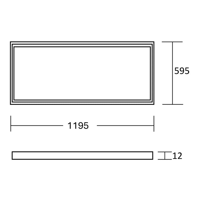 ESTEVEZ PANEL LED ECO 120X60CM 60W LED LUZ FRIA OFFICE PLATA