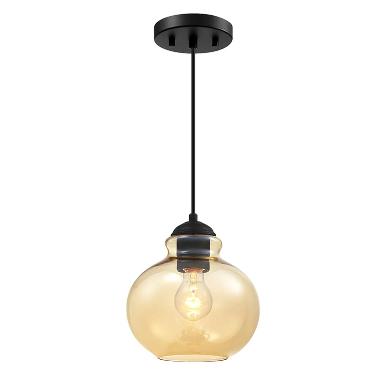 ESTEVEZ SANTANDER 1 LUZ E26 SUSPENDIDO NEGRO