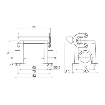 WEIDMULLER HDC 06B SLU 1M20G CARCASA BASICA ENCLA. LONGITUDINAL