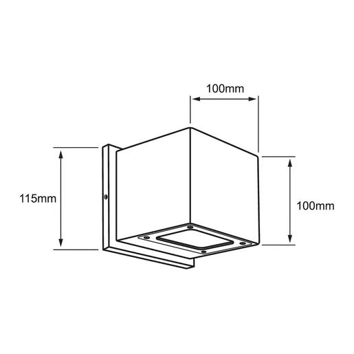 TECNOLITE EXT MURO LED 20W 30K NEGRO