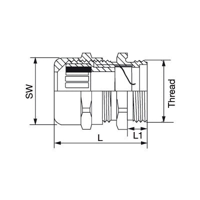 WEIDMULLER CONECTOR GLANDULA M63 LATON 34-44mm