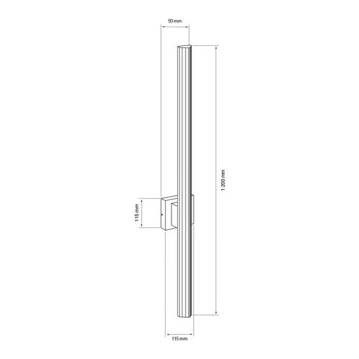 TECNOLITE EXT MURO LED 21W 100-240V 30K NEGRO