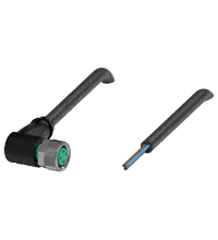 PEPPERL CABLE 5 MTS CON CONECTOR ANGULAR M8 3P V3-WM-BK5M-PUR-U