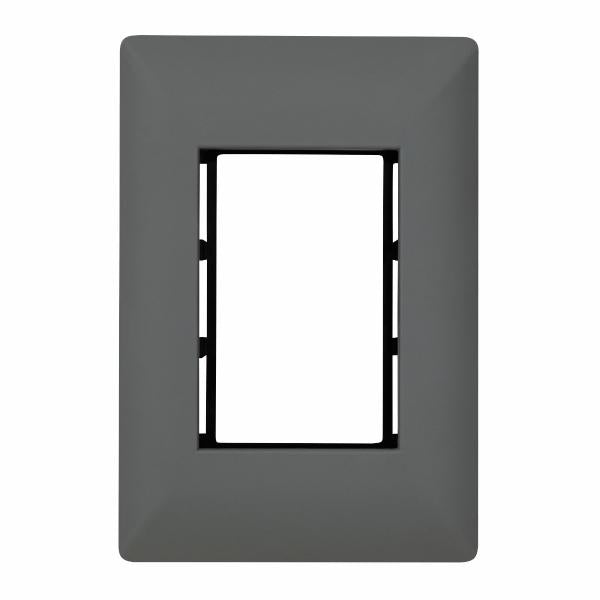 ESTEVEZ PLACA 3 VENTANAS GRIS OSCURO MATE