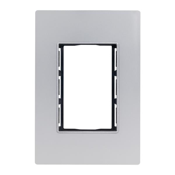 ESTEVEZ PLACA 3 VENTANAS CRISTAL PLATA SQUARE