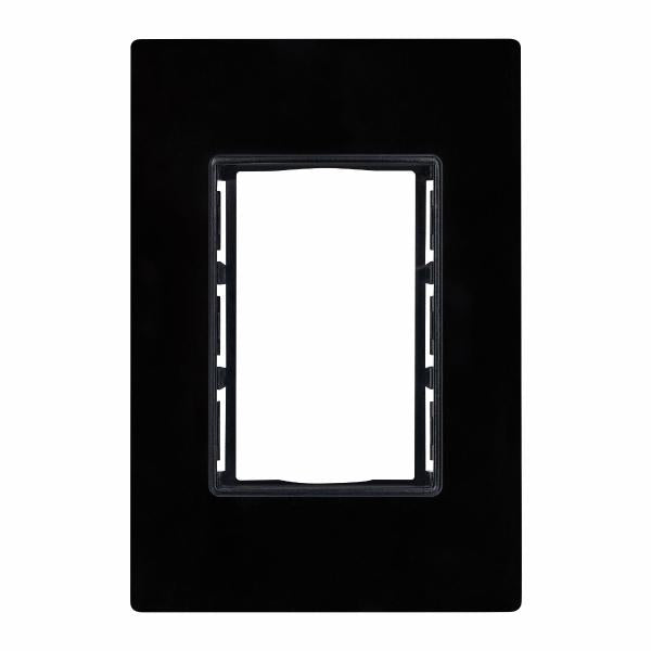 ESTEVEZ PLACA 3 VENTANAS CRISTAL NEGRO SQUARE