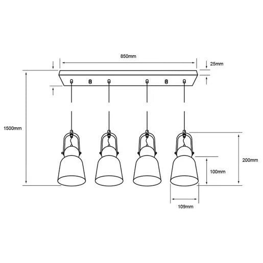TECNOLITE COLGANTE RAN II NEGRO/ORO E27