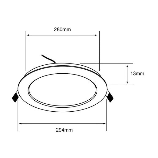 TECNOLITE DOWNLIGHT 24W 240V 3000K 1600LM 24YDLED430MV30B