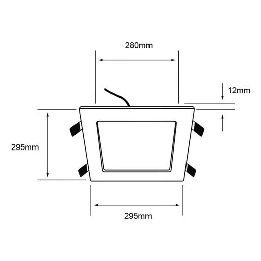 TECNOLITE DOWNLIGH 24W 240V 3000K 1600Lm 295MM