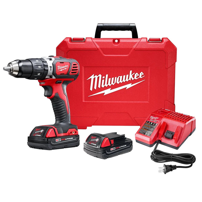 MILWAUKEE TALADRO PERCUTOR COMPACTO M18 1/2 C/2 BATERIA Y CARG