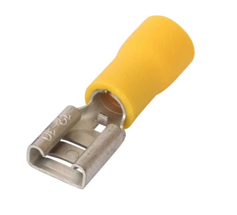 ARGOS TERMINAL HEMBRA AISLADA .375 AMARILLA 12-10 AWG 100PZ