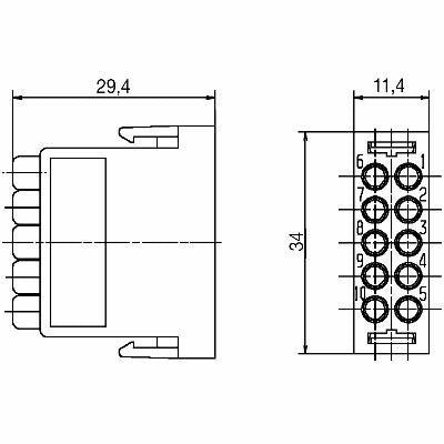 WEIDMULLER CONECTOR MACHO CONCEPT HDC CM 10 MC