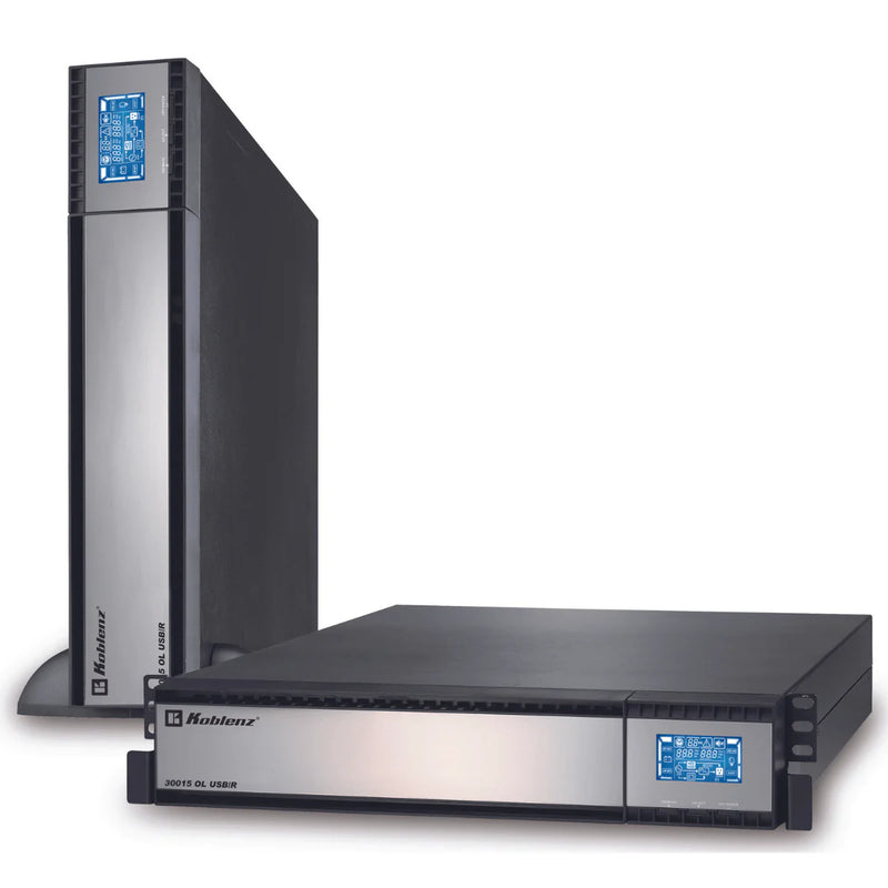 KOBLENZ UPS ON LINE 3KVA 2.7KW 120VAC 4x5-20R 1x5-30R