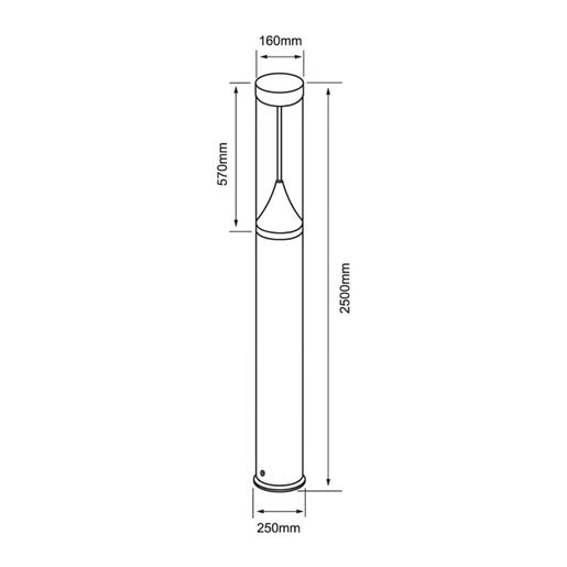 TECNOLITE EXTERIOR MINI POSTES LED 30W 100-240V 3000K