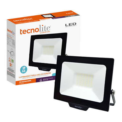 TECNOLITE REF 30W 240V 6500K IP65 IK07 NEGRO
