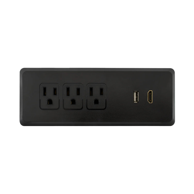 ESTEVEZ MULTIFUNCIONAL CONTACTO PARA MESA COLOR NEGRO 3X2P+T