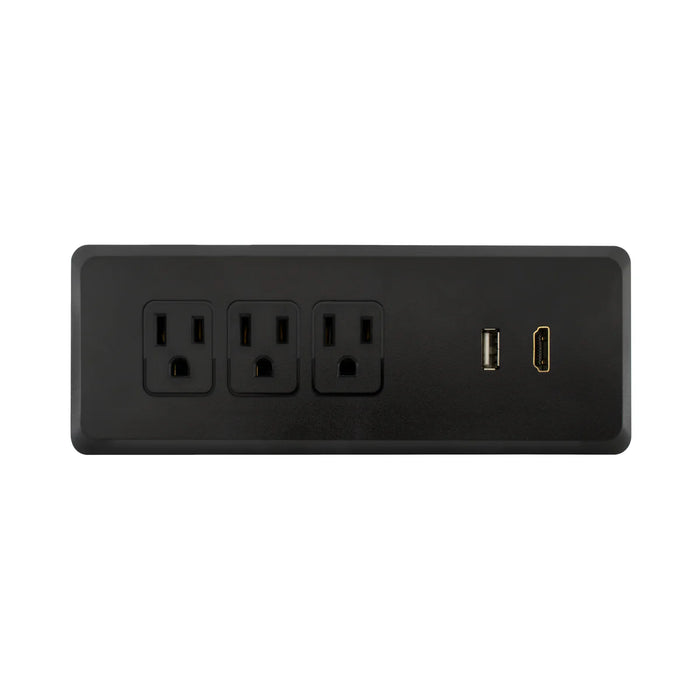 ESTEVEZ MULTIFUNCIONAL CONTACTO PARA MESA COLOR NEGRO 3X2P+T