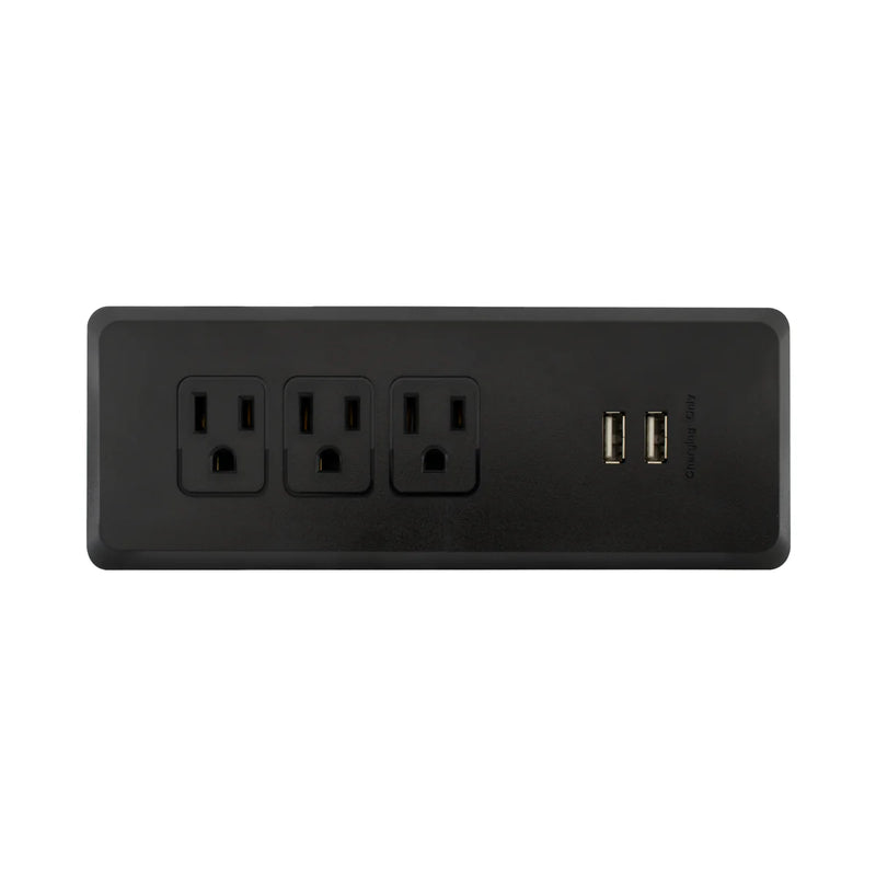 ESTEVEZ MULTIFUNCIONAL CONTACTO PARA MESA COLOR NEGRO 3X2P+T Y 2X