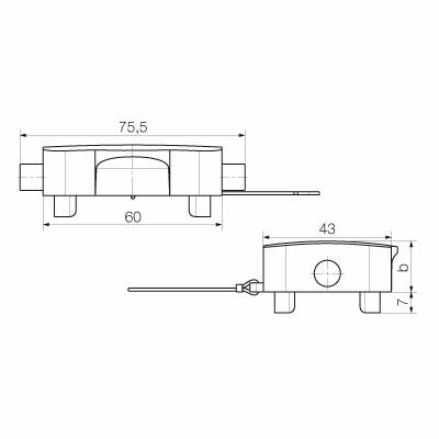 WEIDMULLER TAPA DE PLASTICO P/6 POLOS HDC 06B DODL 2BO
