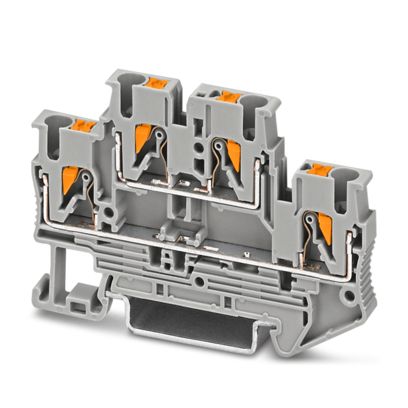 PHOENIX CONTACT CLEMA PUSH IN GRIS 2 NIVELES 2.5mm 26-12AWG 26A