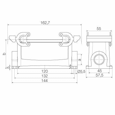 WEIDMULLER PG W. SLEEVE 1XPG21 BASE HDC 24B SBU 1PG21G